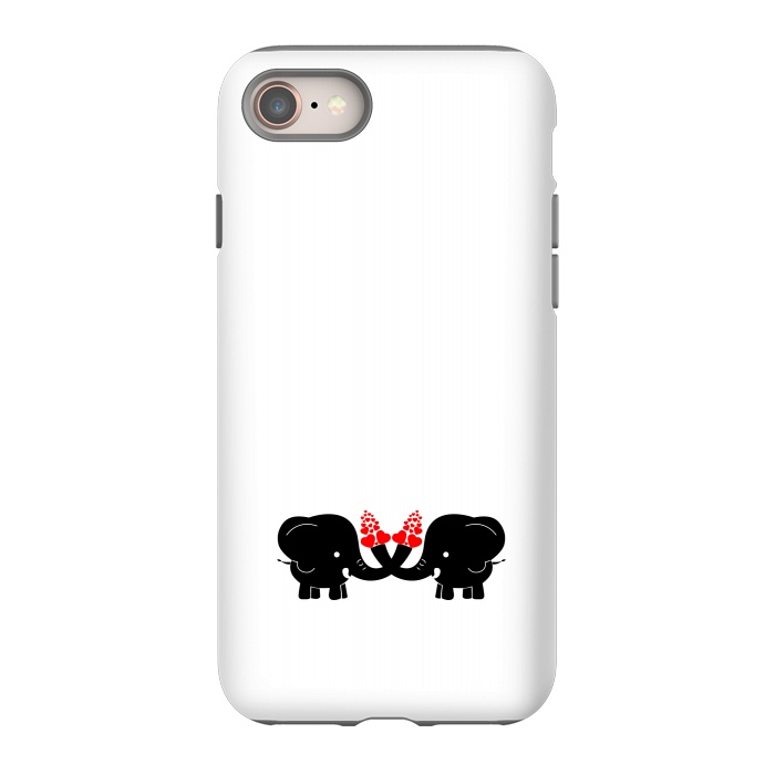 iPhone 8 StrongFit cute couple elephants by TMSarts