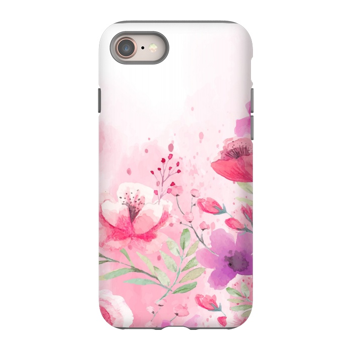 iPhone 8 StrongFit pink floral print by MALLIKA