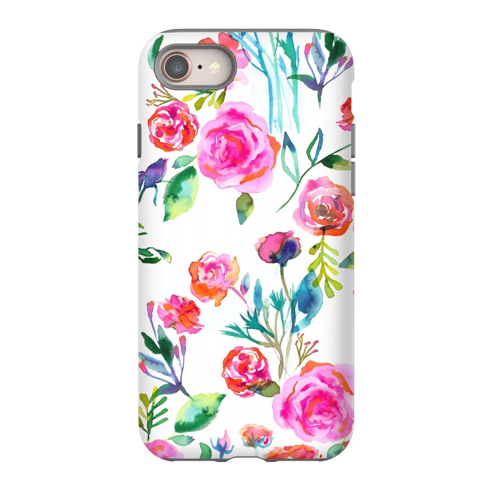 iPhone 8 StrongFit Romantic Roses Bouquet by Ninola Design