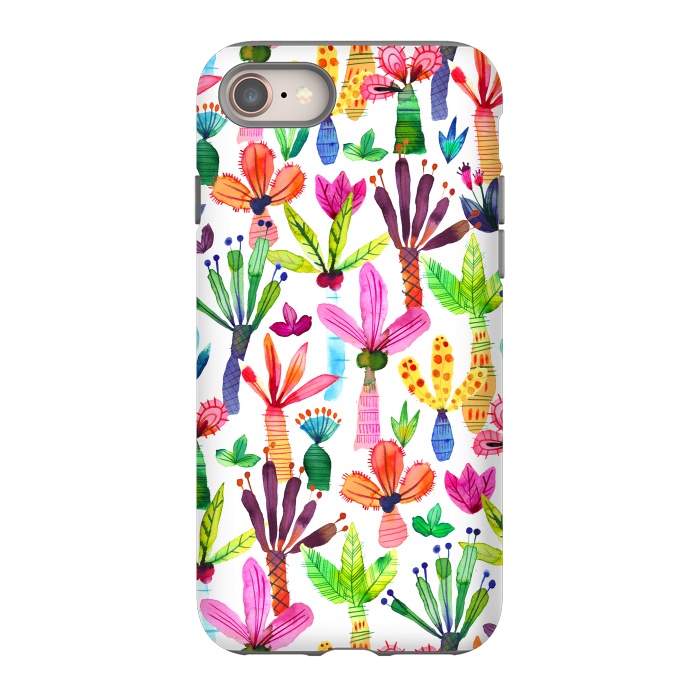 iPhone 8 StrongFit Cute Palms Garden by Ninola Design