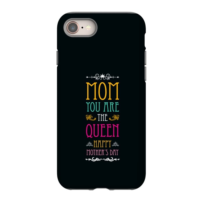 iPhone 8 StrongFit mom you are the queen by TMSarts