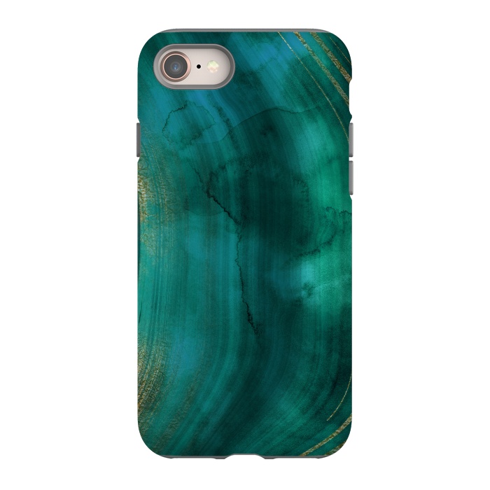 iPhone 8 StrongFit Green Malachite Marble Texture by  Utart