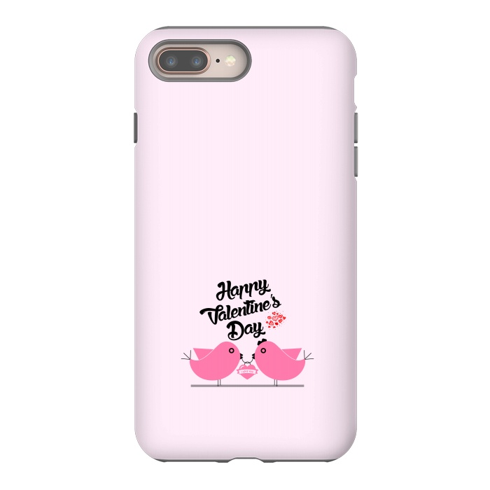 iPhone 8 plus StrongFit pink couple birds by TMSarts