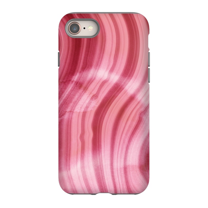 iPhone 8 StrongFit Pink Mermaid Waves Marble  by  Utart