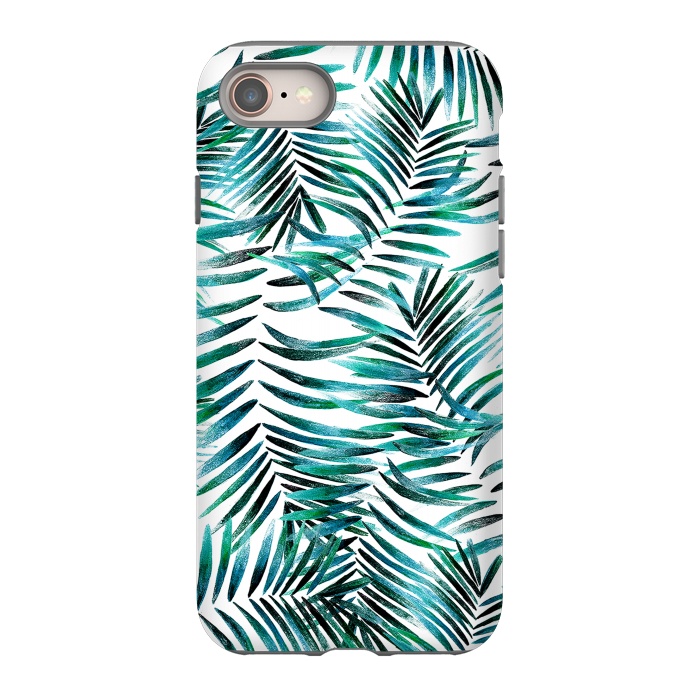 iPhone 8 StrongFit Brushed tropical palm leaves by Oana 