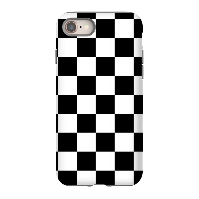 iPhone 8 StrongFit black and white checkered  by TMSarts