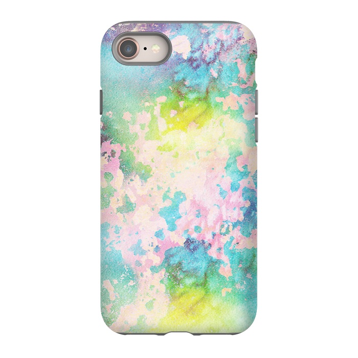 iPhone 8 StrongFit Colorful watercolor painted wall by Oana 