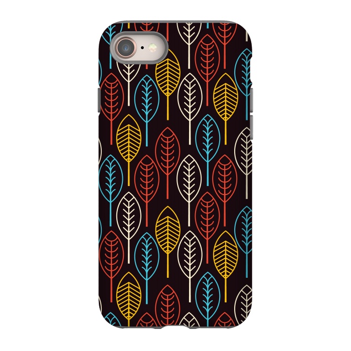iPhone 8 StrongFit geometric colorful leaves by TMSarts