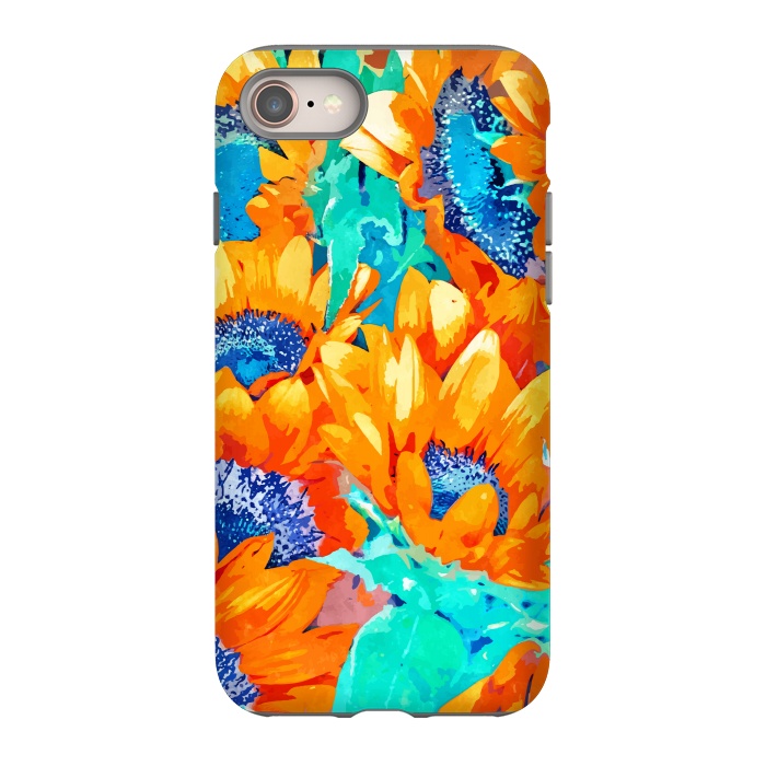 iPhone 8 StrongFit Sunflower Garden by Uma Prabhakar Gokhale