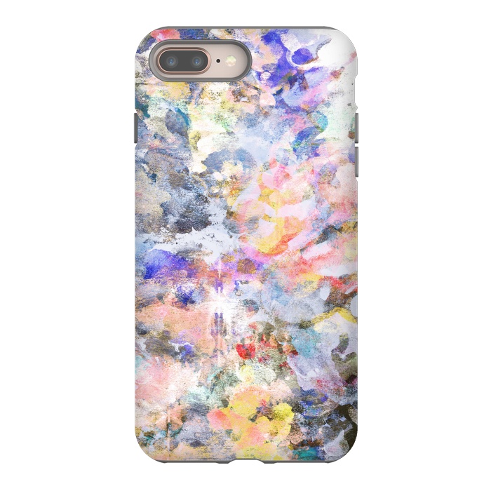 iPhone 8 plus StrongFit Colorful abstract finger painting by Oana 