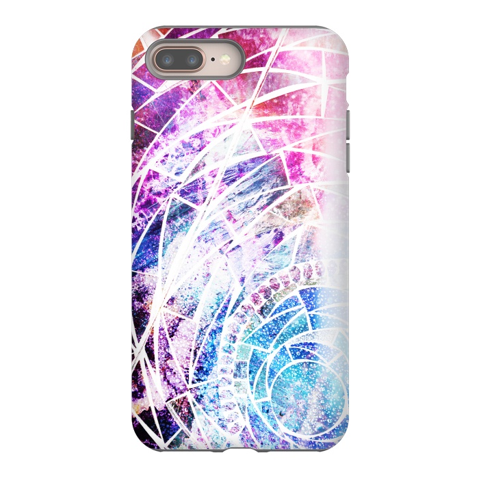 iPhone 8 plus StrongFit Star dust marble mosaic by Oana 