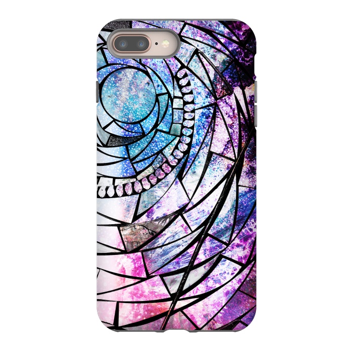 iPhone 8 plus StrongFit Star dust universe colorful broken glass by Oana 