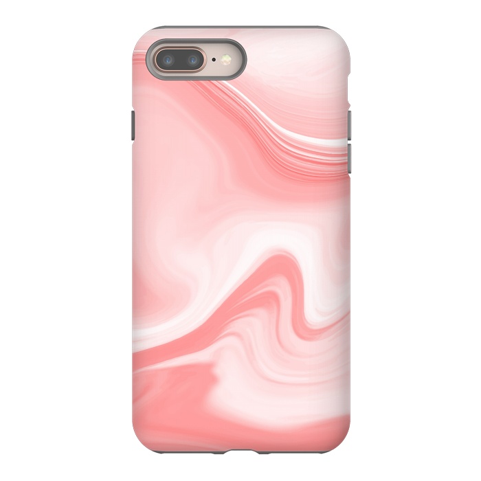 iPhone 8 plus StrongFit pink marble print by MALLIKA