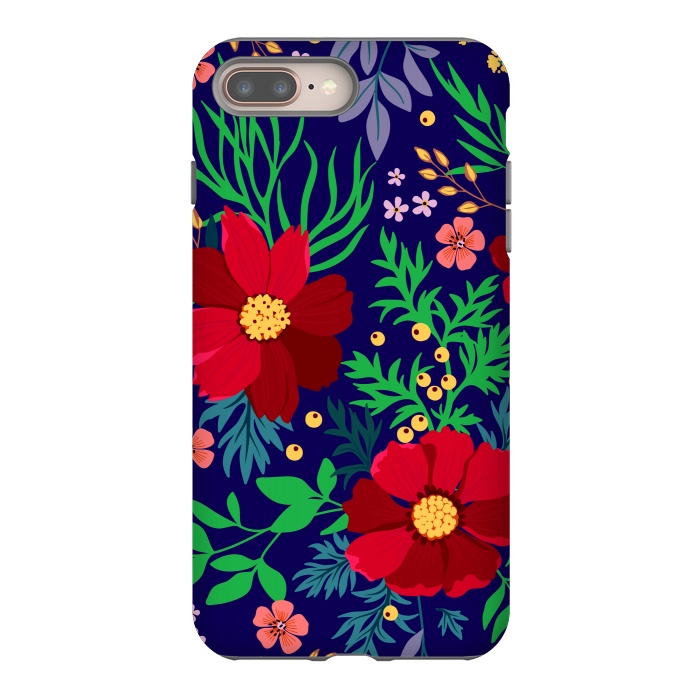 iPhone 8 plus StrongFit Red Flowers In The Ocean by ArtsCase