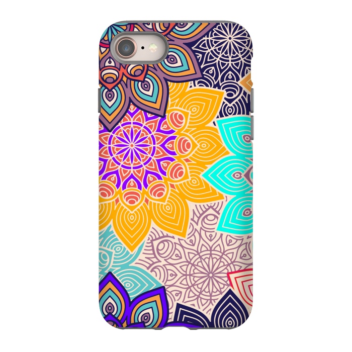 iPhone 8 StrongFit Repeated Tropical Mandalas by ArtsCase