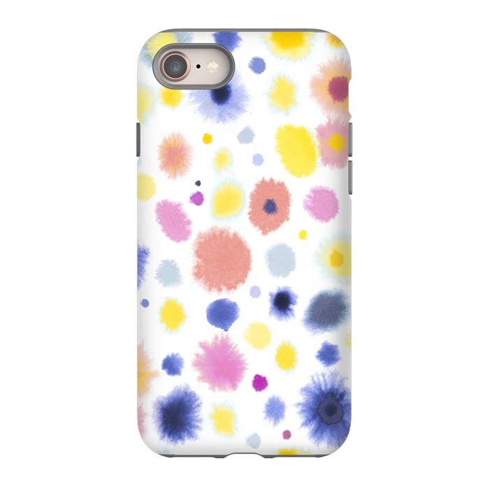 iPhone 8 StrongFit Soft Watercolor Dots by Ninola Design