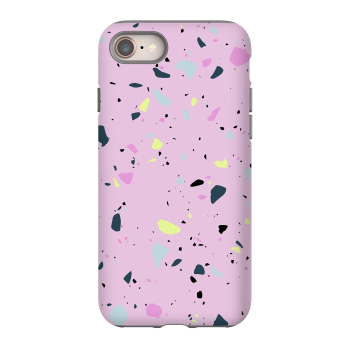 iPhone 8 StrongFit Terrazo Pink by Ninola Design