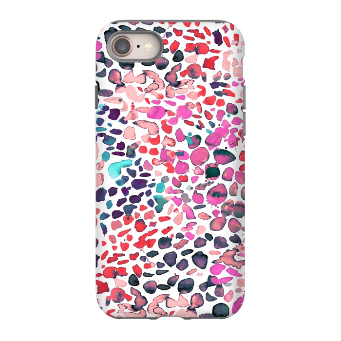 iPhone 8 StrongFit Speckled Painting Pink by Ninola Design