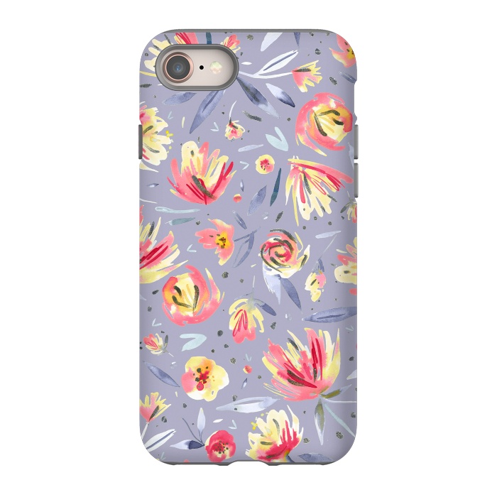 iPhone 8 StrongFit Festival Coral Peonies by Ninola Design
