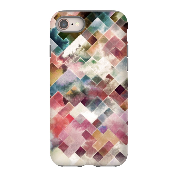 iPhone 8 StrongFit Moody Geometry Multicolored by Ninola Design