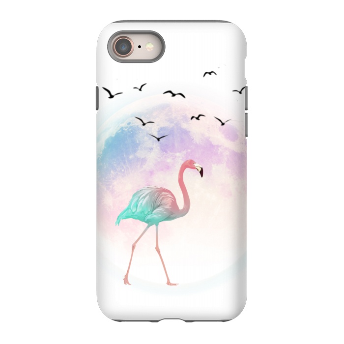 iPhone 8 StrongFit flamingo in the pink moon by haroulita
