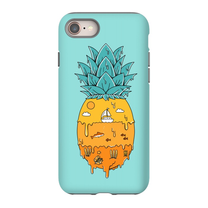 iPhone 8 StrongFit Pineapple Landscape green by Coffee Man