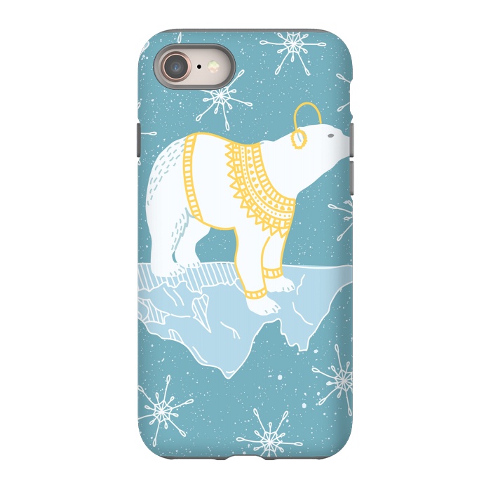 iPhone 8 StrongFit white bear by haroulita