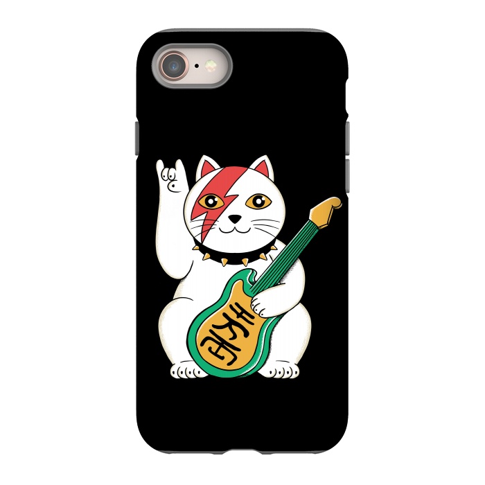 iPhone 8 StrongFit Lucky Cat Black by Coffee Man