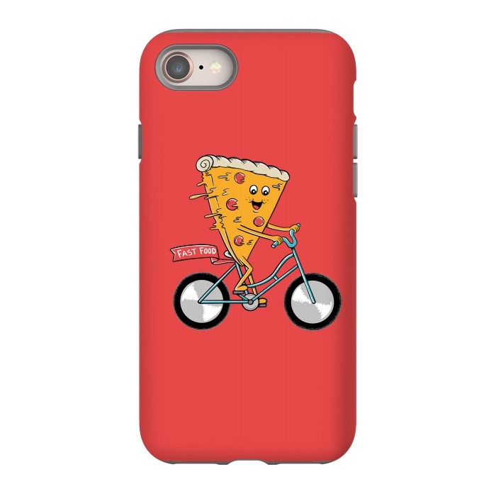 iPhone 8 StrongFit Pizza Fast Food Red by Coffee Man
