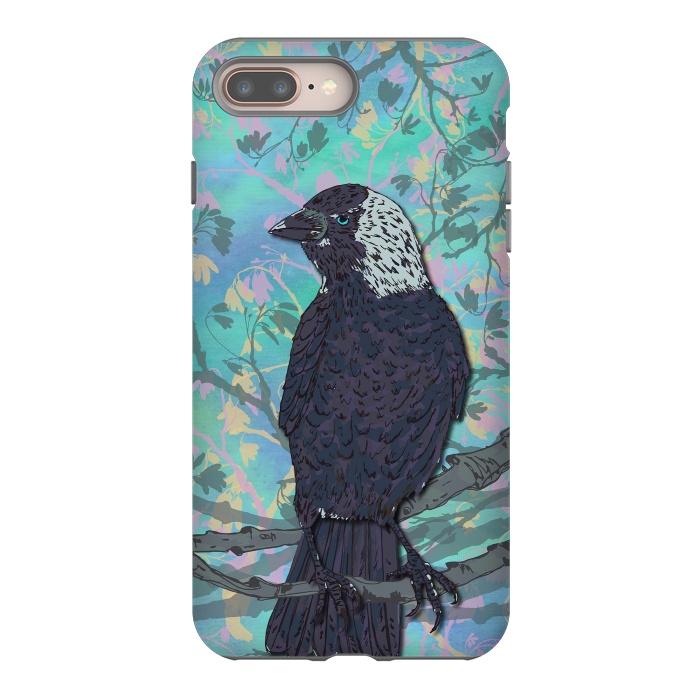 iPhone 8 plus StrongFit Forever Jackdaw by Lotti Brown