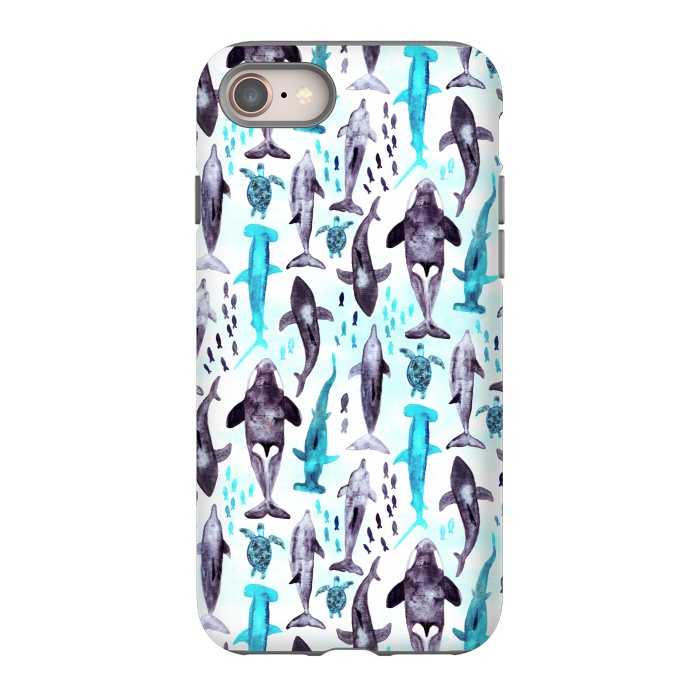 iPhone 8 StrongFit Ocean Animals  by Tigatiga