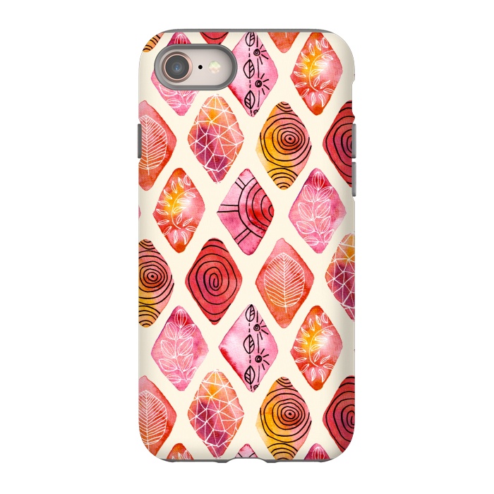 iPhone 8 StrongFit Patterned Watercolor Diamonds  by Tigatiga