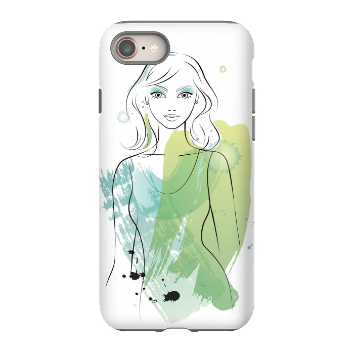 iPhone 8 StrongFit Watercolour girl by Martina