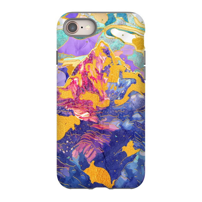 iPhone 8 StrongFit Dreamy Mountain - Illustration II by Art Design Works