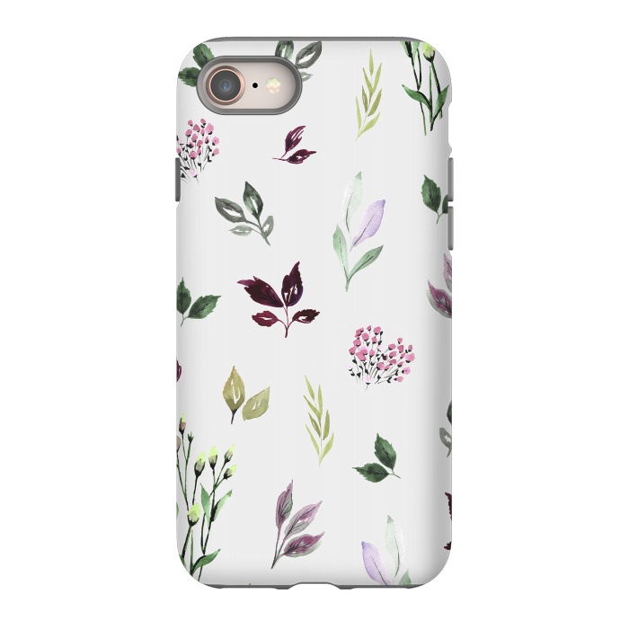 iPhone 8 StrongFit Watercolor Leaves  by Anis Illustration
