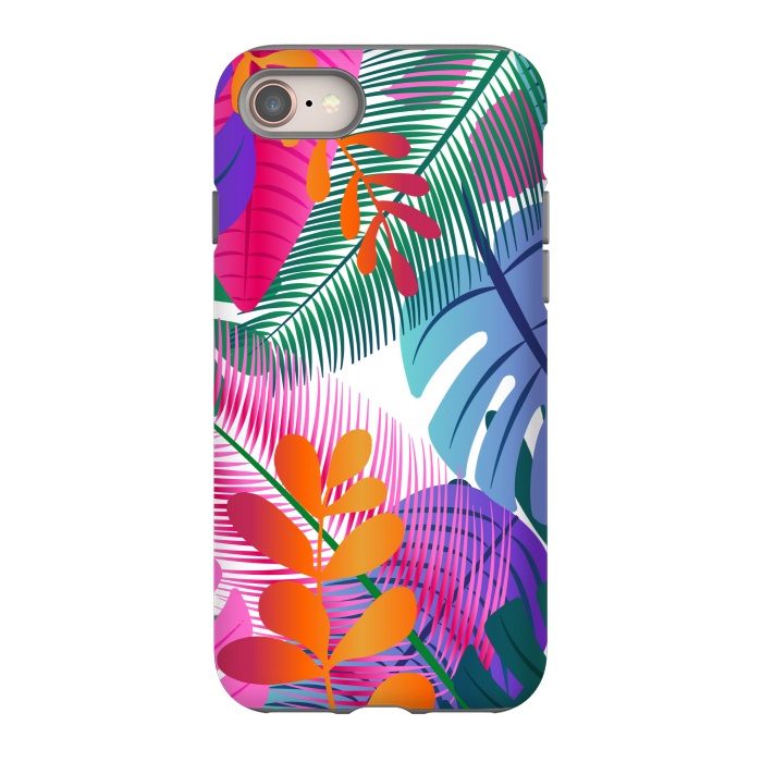 iPhone 8 StrongFit tropical leaves pattern by MALLIKA