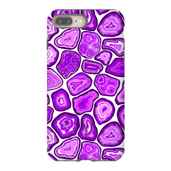 iPhone 8 plus StrongFit Purple agate slices by Katerina Kirilova
