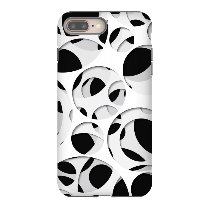 iPhone 8 plus StrongFit Paper Cutout Circles 009 by Jelena Obradovic