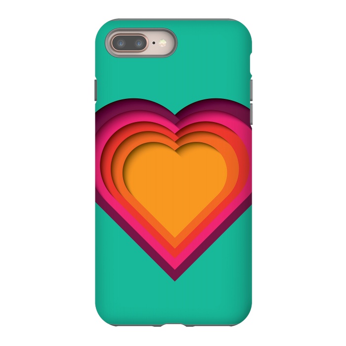iPhone 8 plus StrongFit Paper Cutout Heart 010 by Jelena Obradovic