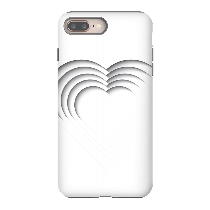 iPhone 8 plus StrongFit Paper Cutout Heart 013 by Jelena Obradovic
