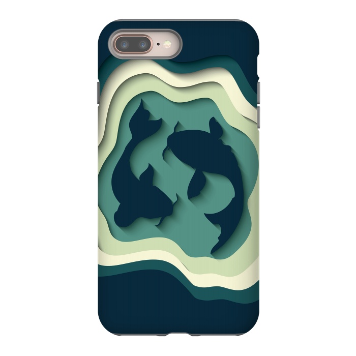iPhone 8 plus StrongFit Paper Cutout Koi Fish 016 by Jelena Obradovic