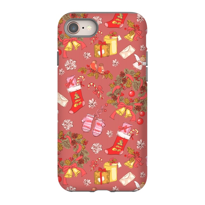 iPhone 8 StrongFit Christmas Vintage Style by ArtsCase