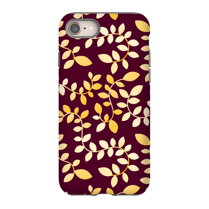 iPhone 8 StrongFit GOLDEN LEAVES PATTERN by MALLIKA