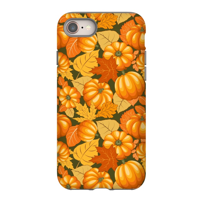 iPhone 8 StrongFit Pumpkins and Autumn Leaves Party by BluedarkArt