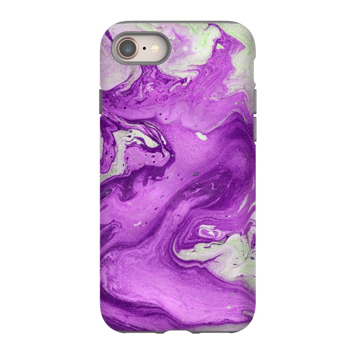 iPhone 8 StrongFit Hand painted marble design Violet and beige by ArtsCase
