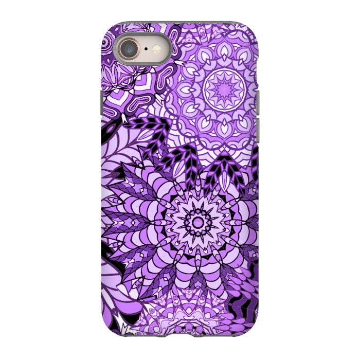 iPhone 8 StrongFit Rain Of Purple Mandalas by ArtsCase