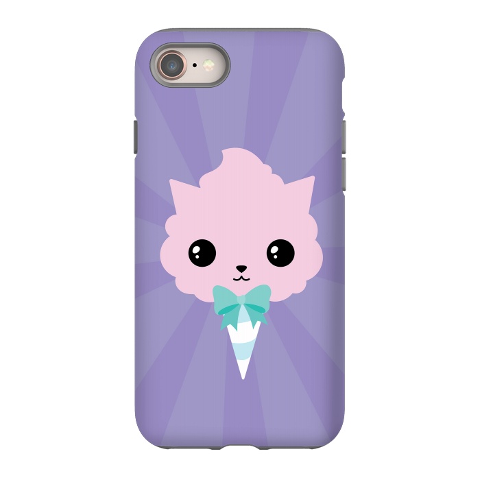 iPhone 8 StrongFit Cotton candy cat by Laura Nagel