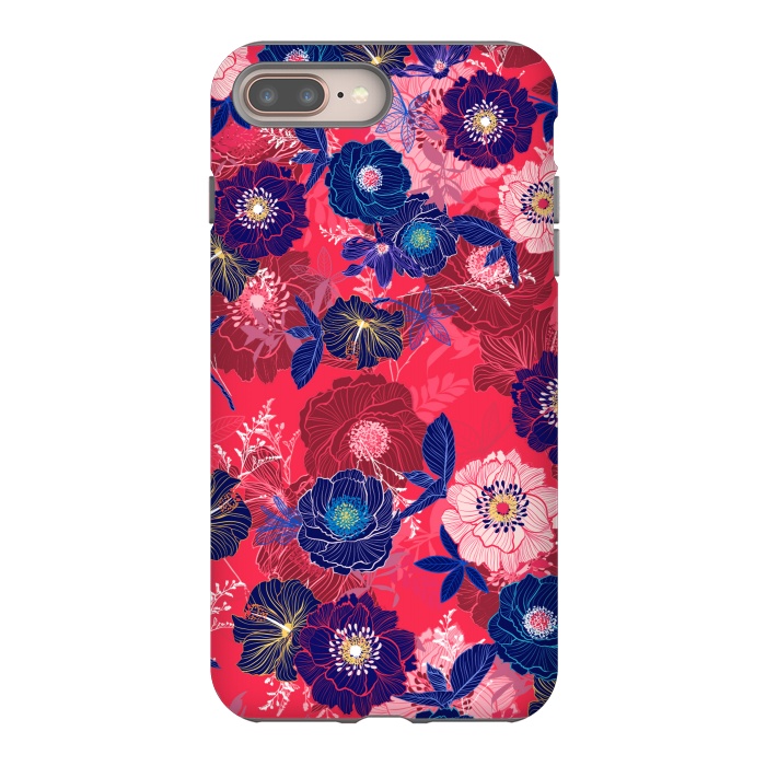 iPhone 8 plus StrongFit Country Flowers in Red Sky by ArtsCase