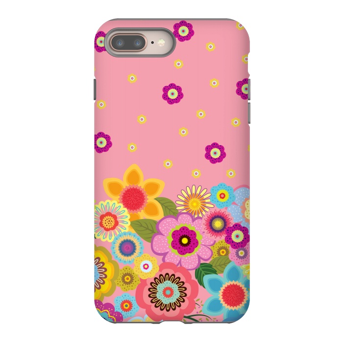 iPhone 8 plus StrongFit assorted spring flowers by ArtsCase