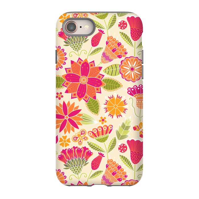 iPhone 8 StrongFit geometric colored flowers by ArtsCase